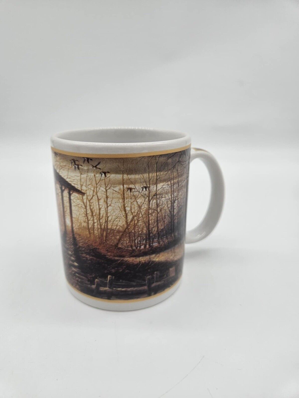 Terry Redlin Mug The Hadley Collection Morning Retreat Fowl Ducks Cabin Hunting