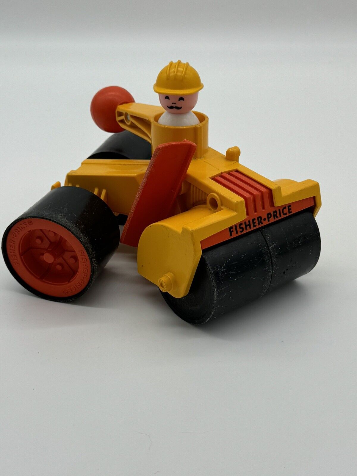 Vintage Fisher Price Steam Roller Side Blade Grader Jumbo Construction 1977 005