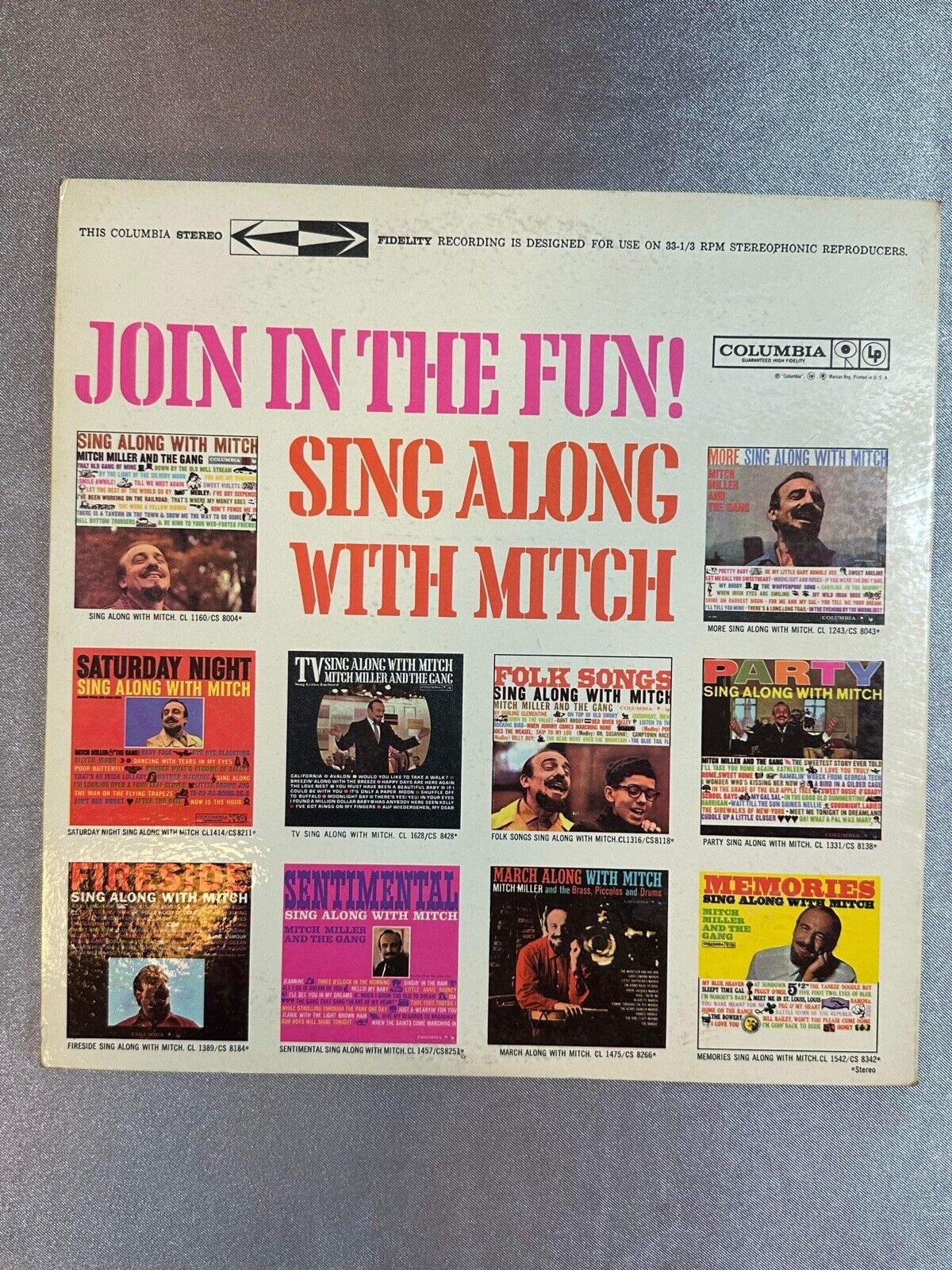 Mitch Miller Still More! Sing Along with Mitch LP Columbia 6 Eye Mono Vinyl