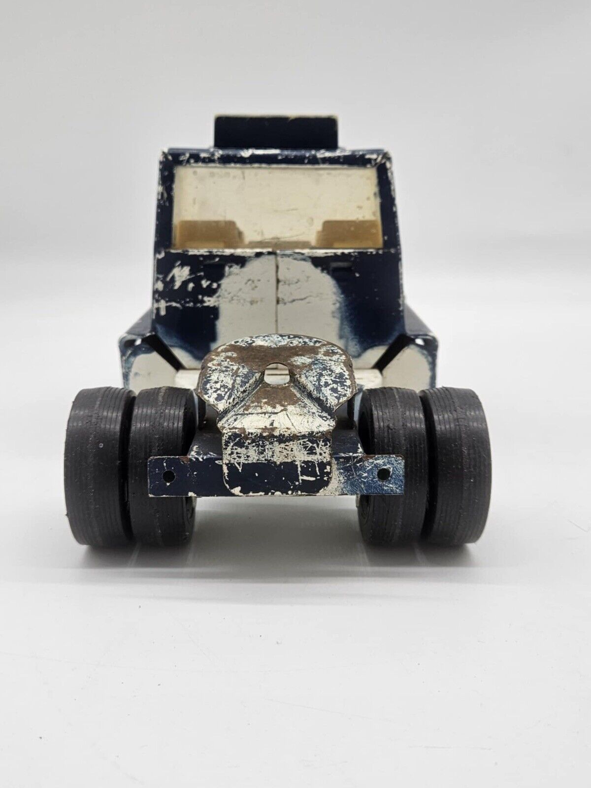 RARE Vintage Farm & Fleet Diecast Toy Semi Truck & Trailer ~ Blue