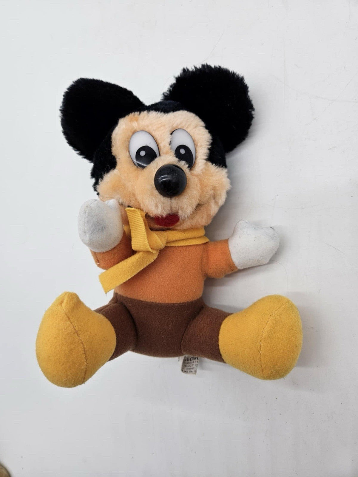 Vintage Disney Original Mickey Mouse Christmas Carol Plush 8" Tiny Tim Korea