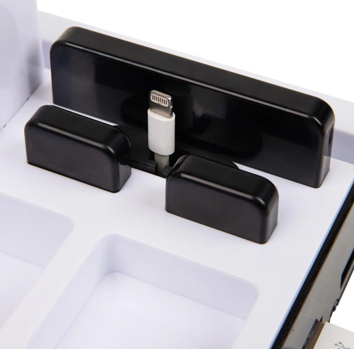 Desktop Organizer Charging Station, Accessory Storage, Workspace, Office, 8.5...