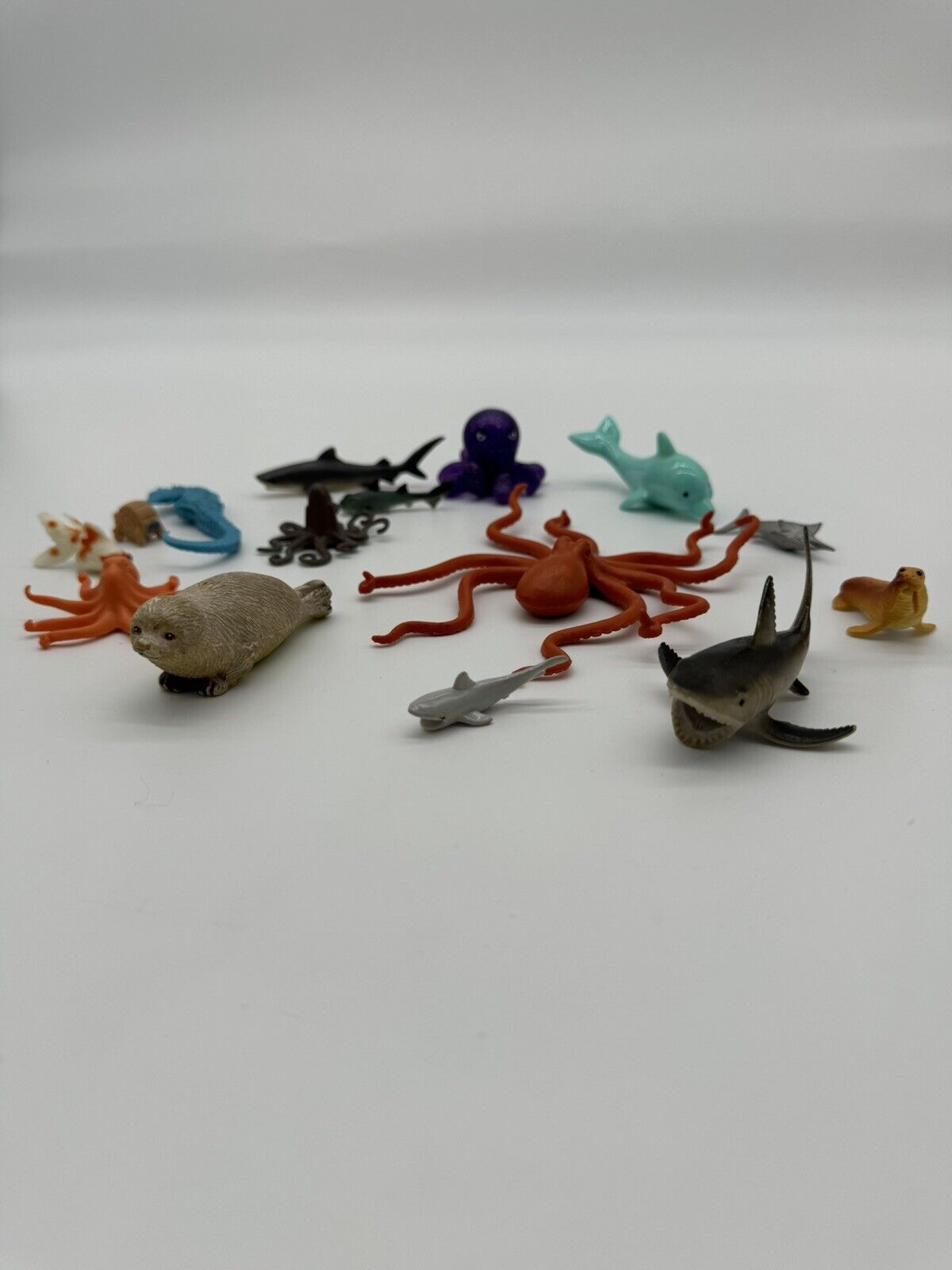 Vintage Deep Sea Creatures & Oceanic Animal Toys  ~ Diorama Lot
