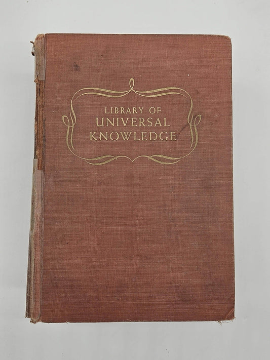 Vintage 1954 Library Of Universal Knowledge Book
