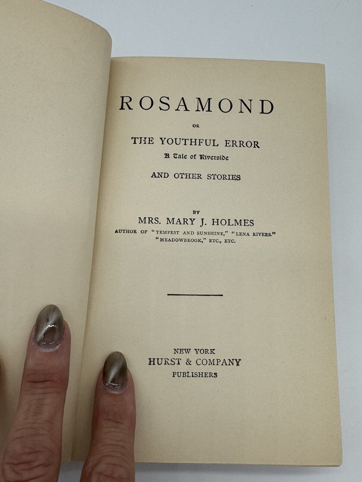 ROSAMOND Vintage Hardcover Book Mary J Holmes Victorian Era 19th Century