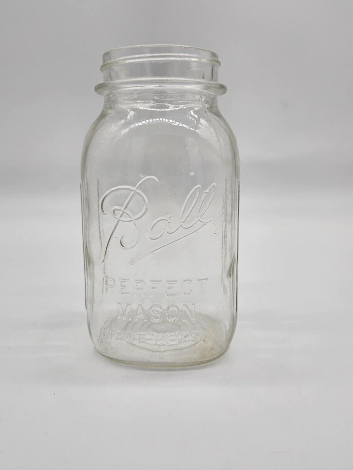 Ball Perfect Mason Vintage 1 Quart Regular Mouth Clear Glass Canning Jar 17B
