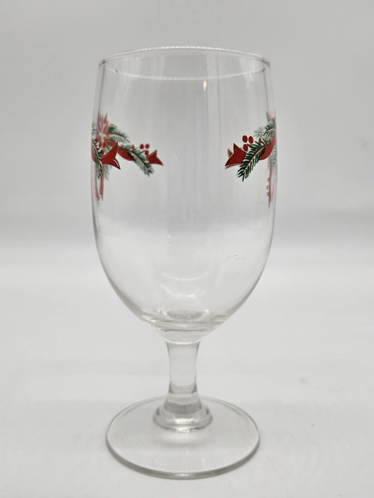 Fairfield Poinsettia & Ribbon 16 Oz Iced Tea Glass 7643143