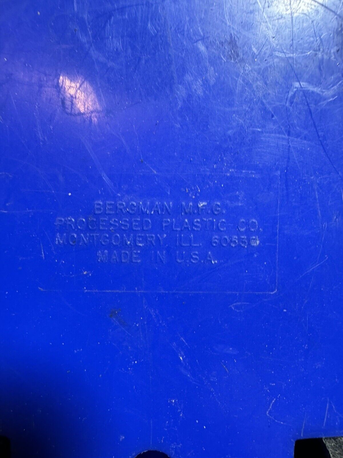 Vintage 1970s Racecar Bright Blue Processed Plastic Co 005