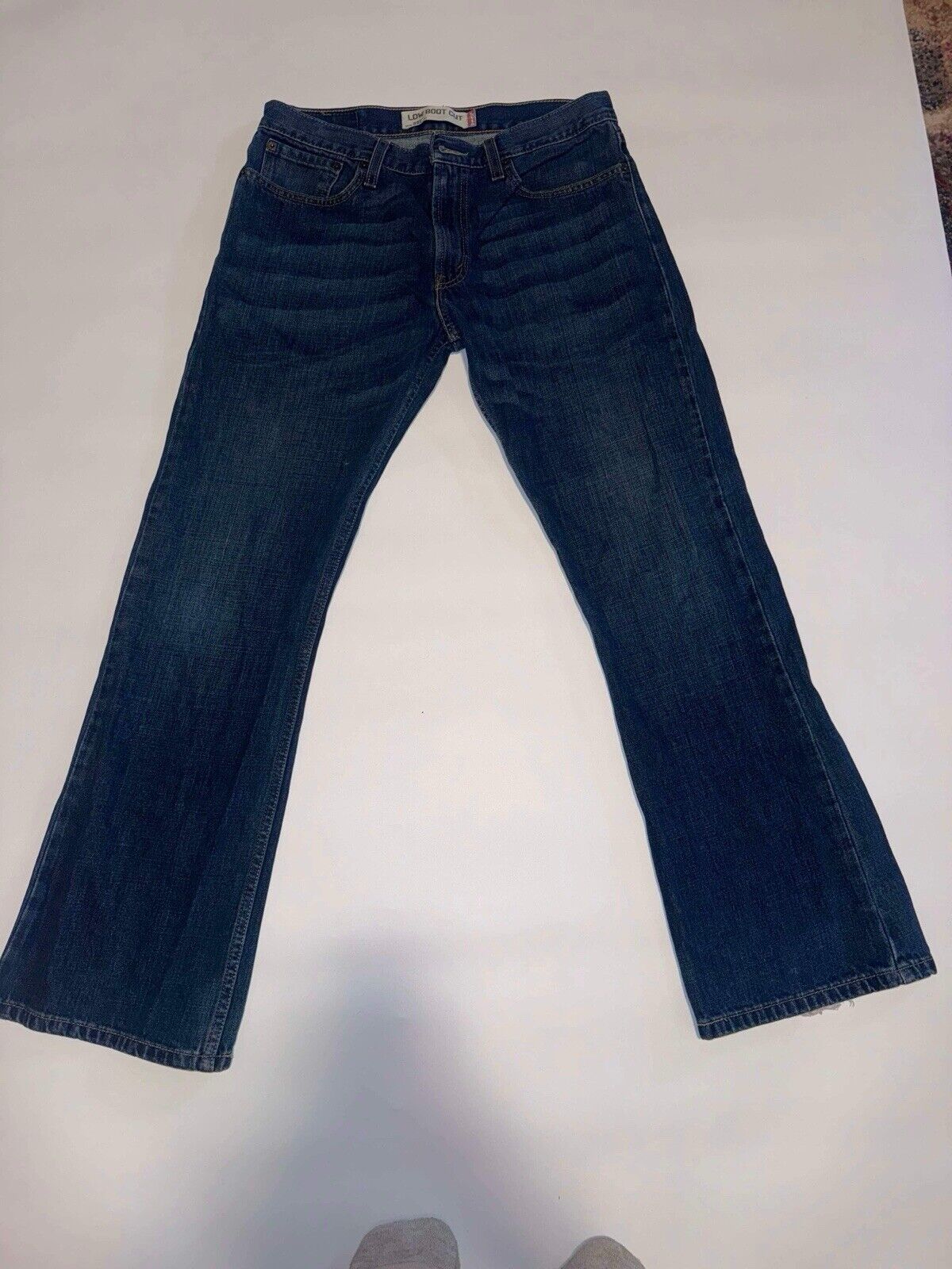 Levis 527 Men's Denim Blue Jeans Low Boot Cut Size 32"x 30"