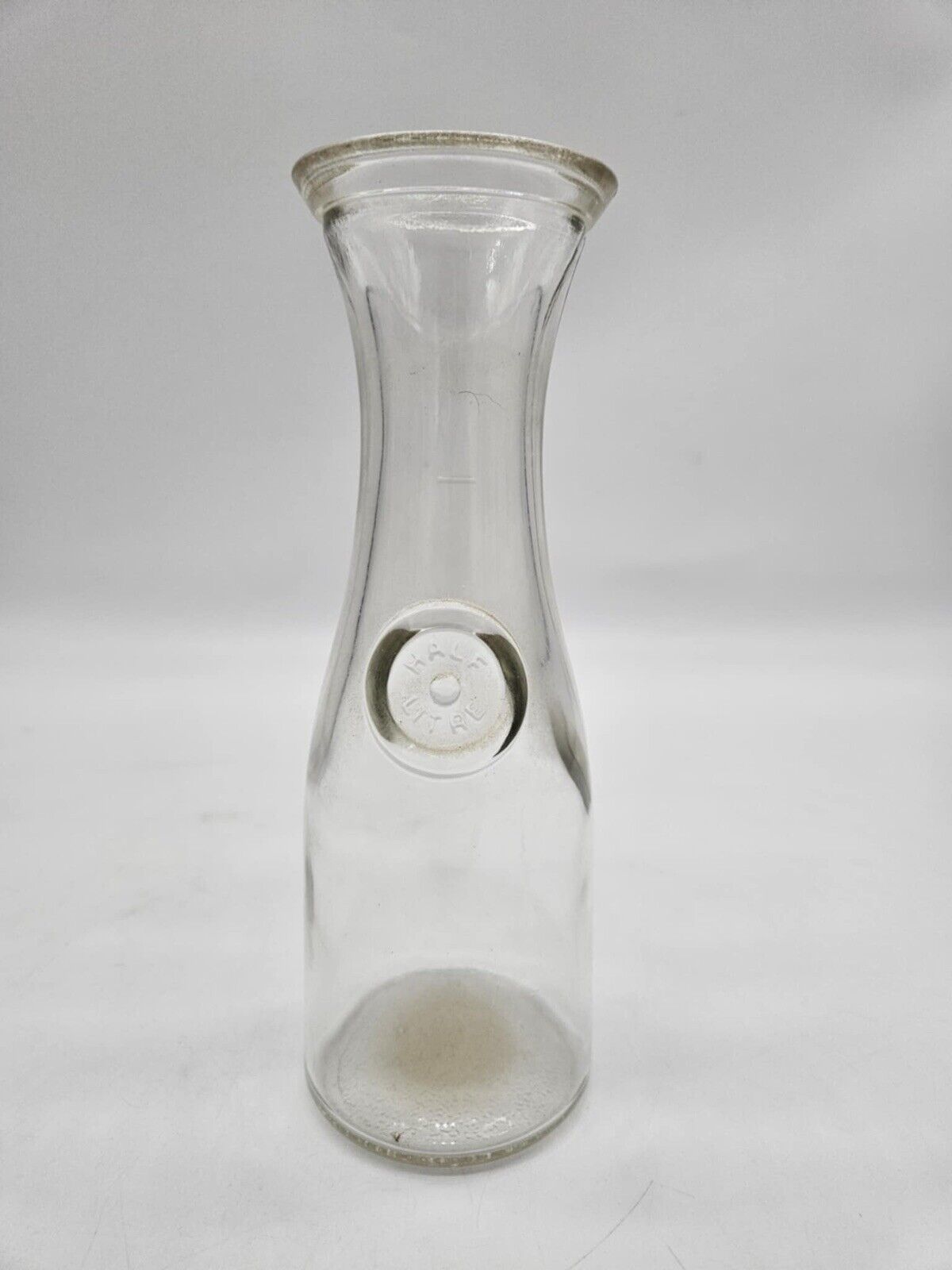 Vintage Clear Glass Half Litre Milk Bottle Anchor Hocking Carafe