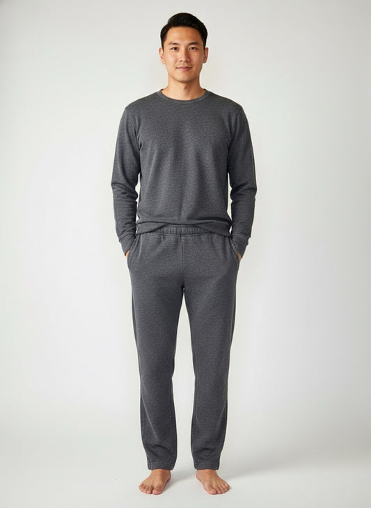 Tek Gear Pants Mens XL Gray Ultrasoft Fleece Open Hem Sweatpants Lounge Casual
