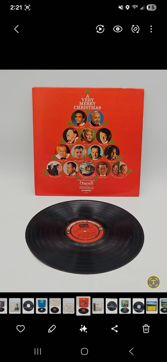 A Very Merry Christmas Johnny Mathis, Jimmy Dean-more CSS-563 33 Vinl Record Lp 