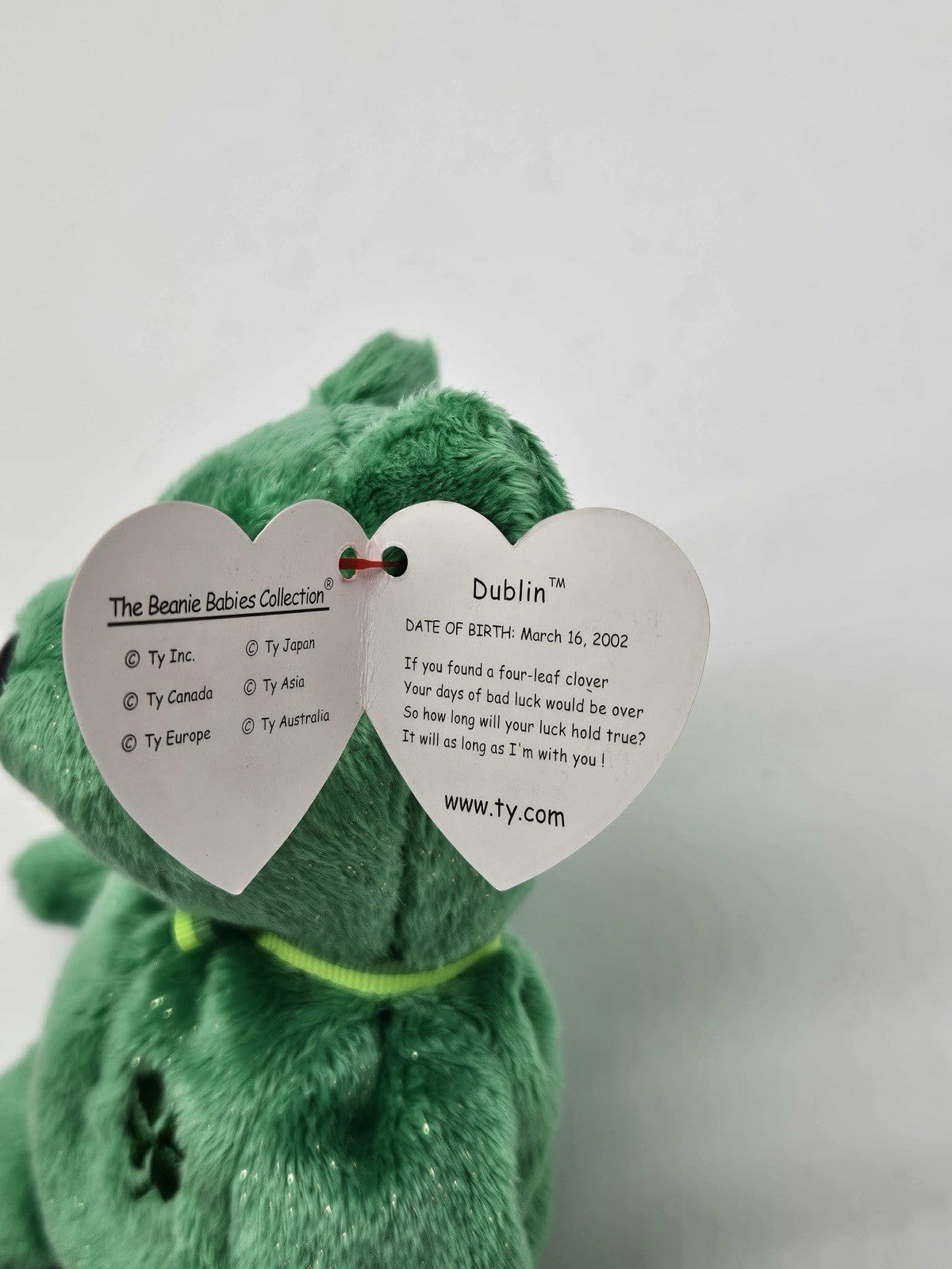 TY Beanie Baby - DUBLIN the Irish Bear (8.5 inch)