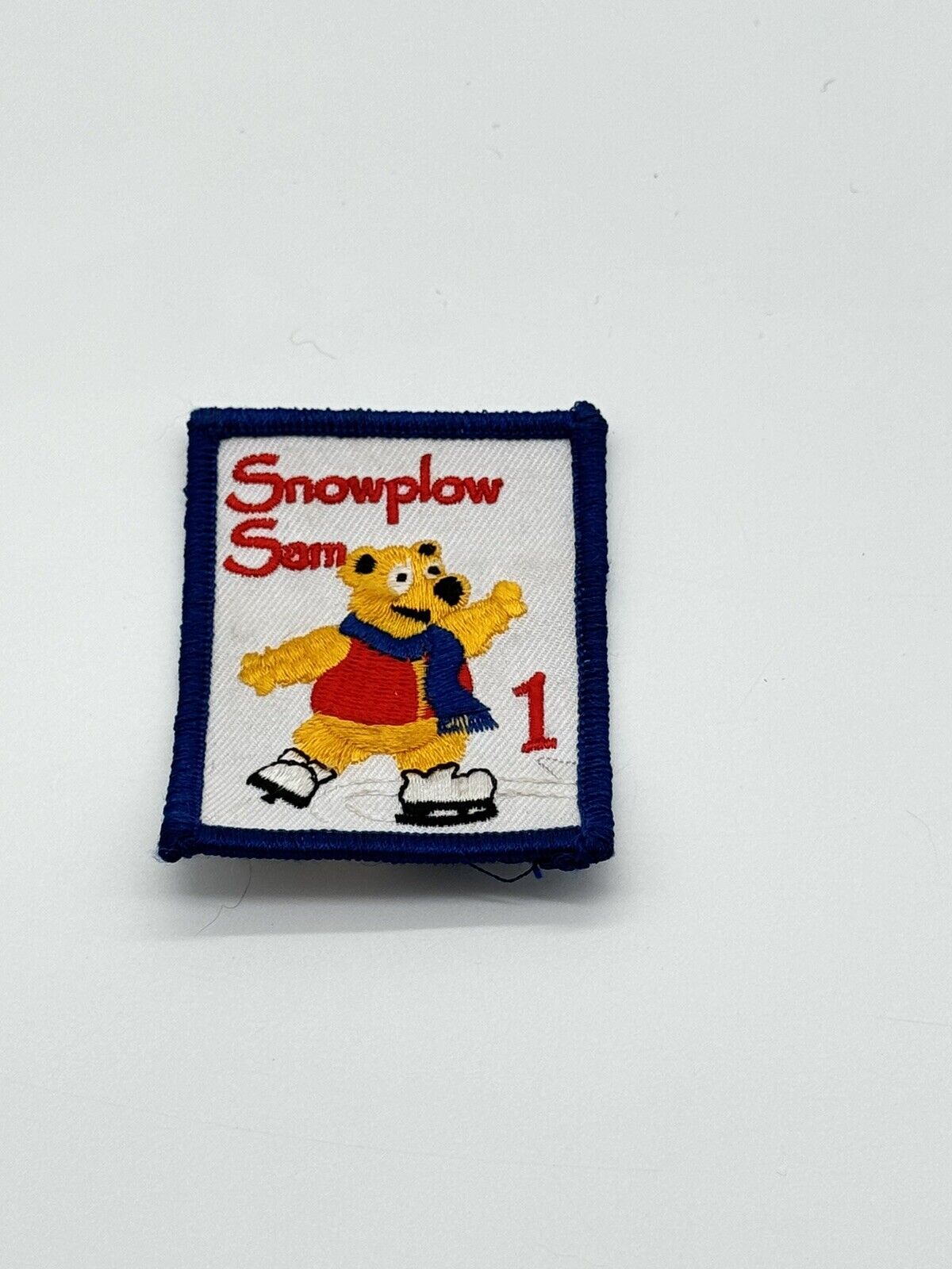 Vintage Snowplow Sam Badge Patch