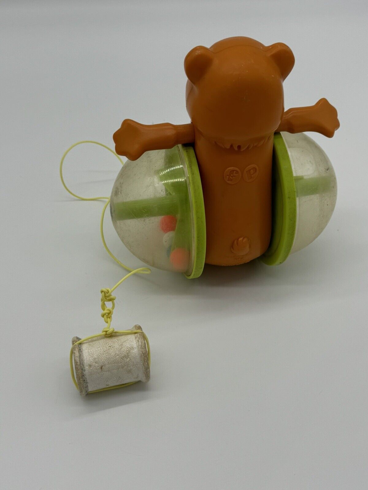 Fisher Price Vintage 1978 Bear Pull Toy - Very Much Played W/ Condition