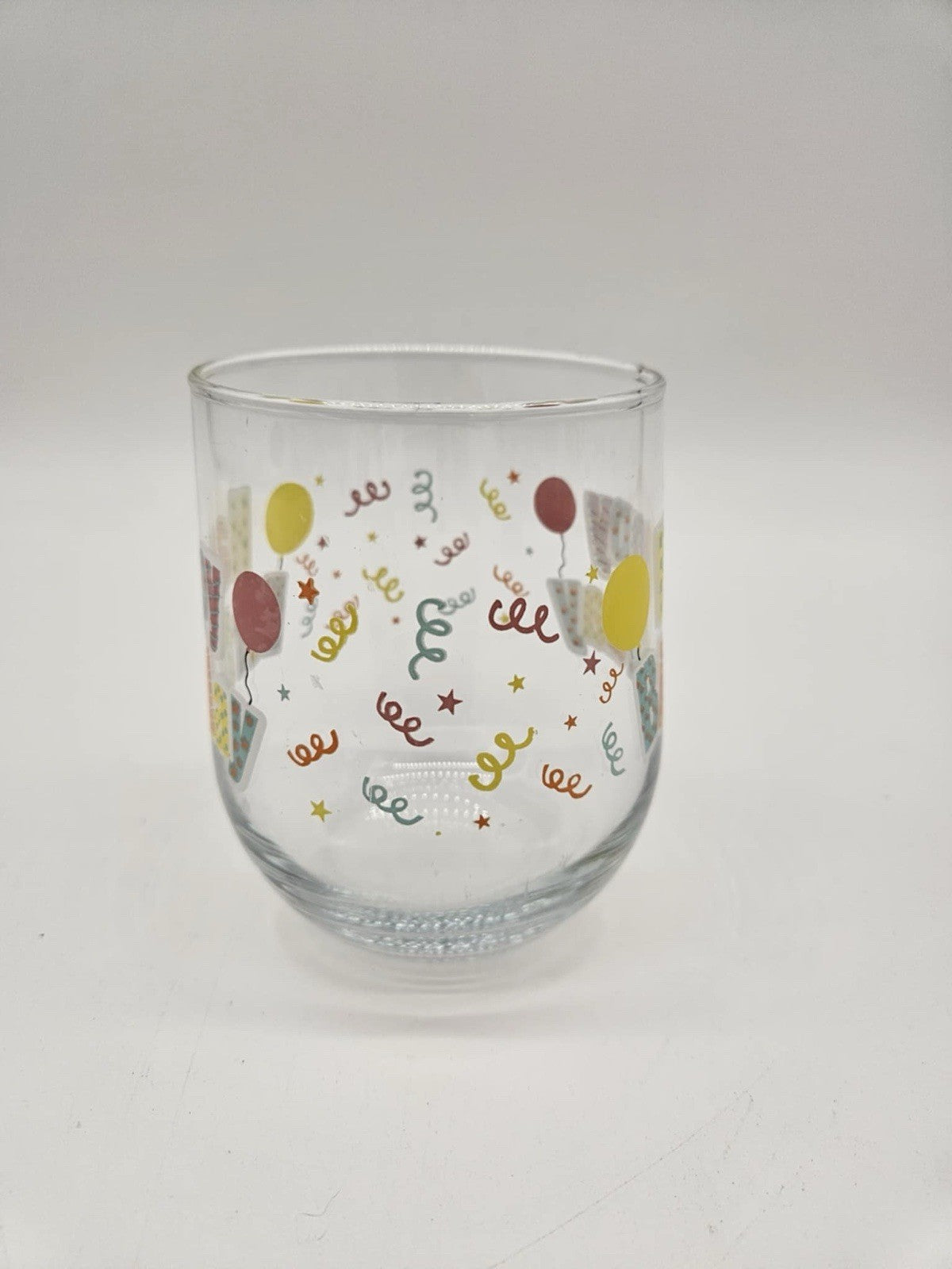 PARTY TO GO HAPPY BIRTHDAY 15OZ ACRYLIC STEMLESS WINE GLASS