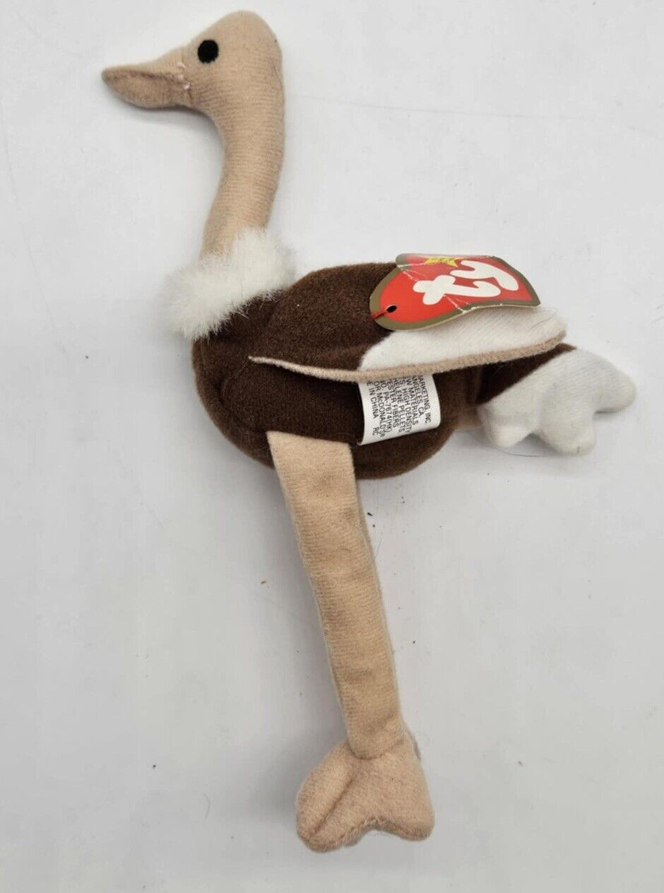Ty Teenie Beanie Babies Stretchy the Ostrich McDonalds w/ Tag Vintage Toy 1993