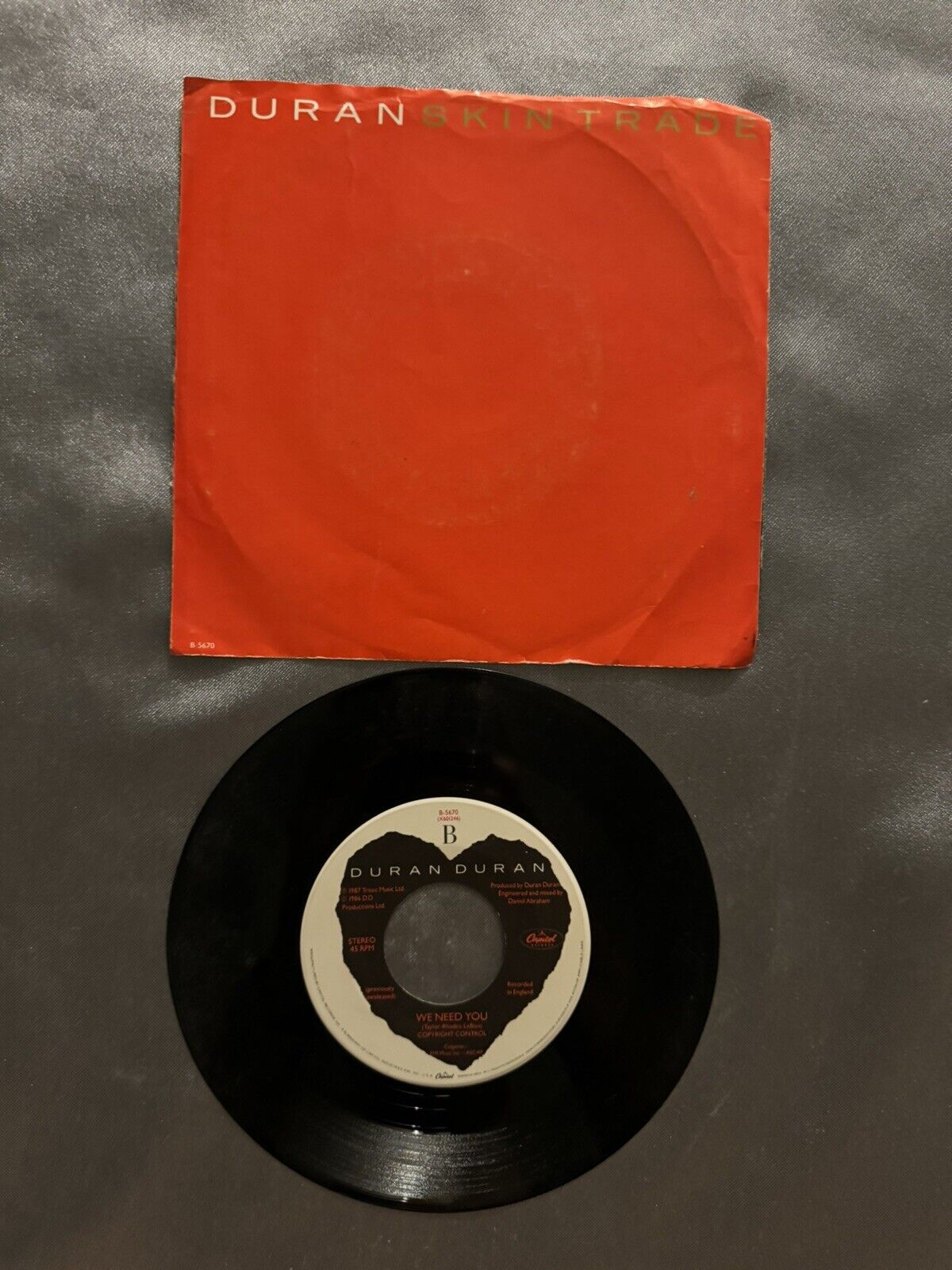 Duran Duran – Skin Trade / We Need You 7" Vinyl VG+/G AU599