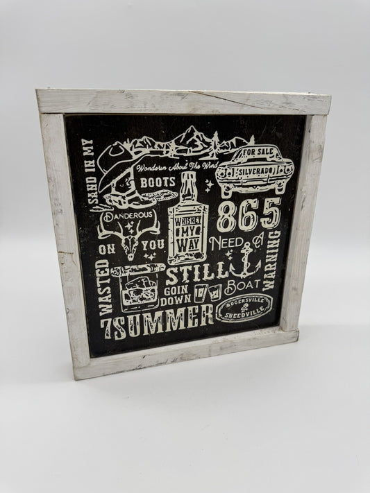 Morgan Wallen “WASTED ON WALLEN” Wooden Home Decor