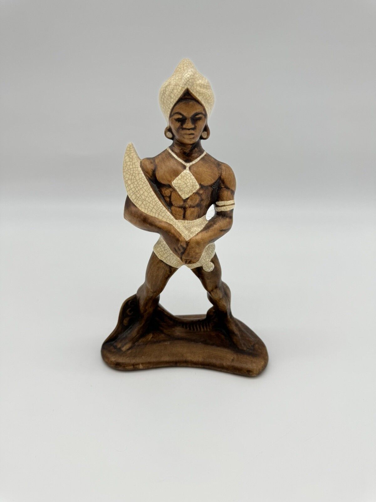 Vintage 12 Inch Tresure Craft Egyptian Guard Statue- Figure with Sward