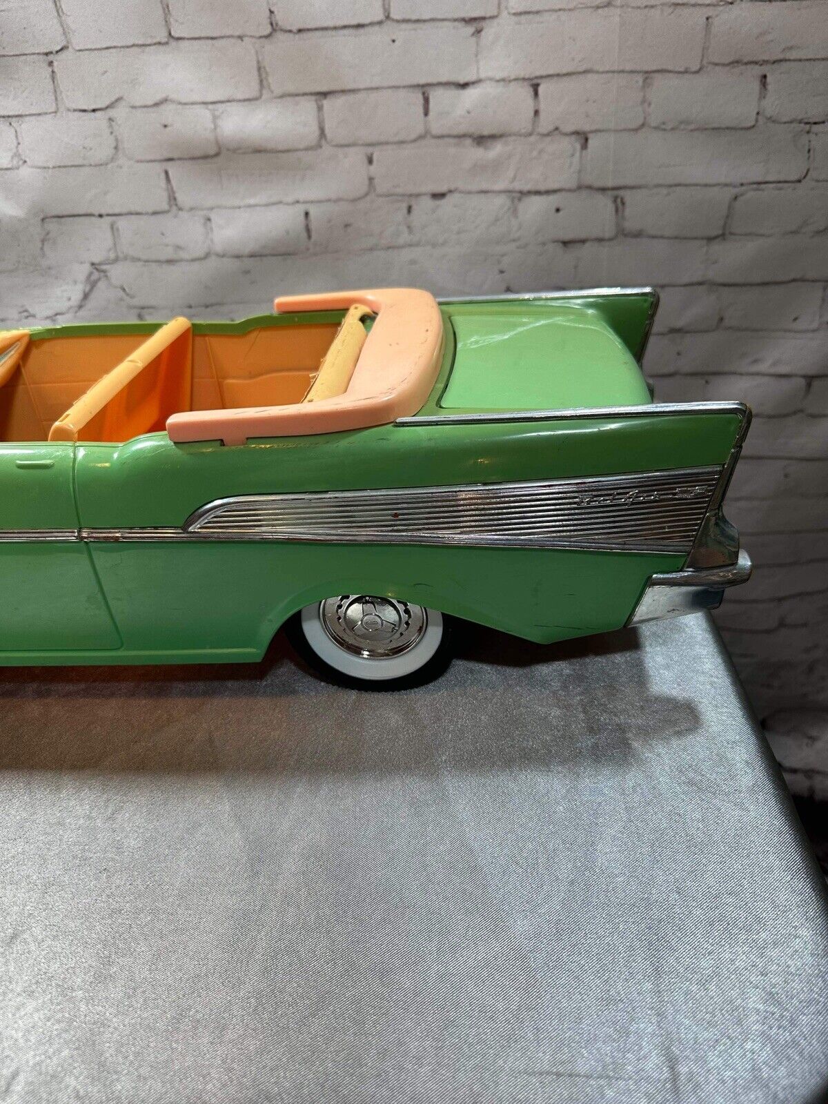 VINTAGE BARBIE RARE GREEN  1957 CHEVY BEL AIR CONVERTIBLE  *Incomplete w/ Xtras*