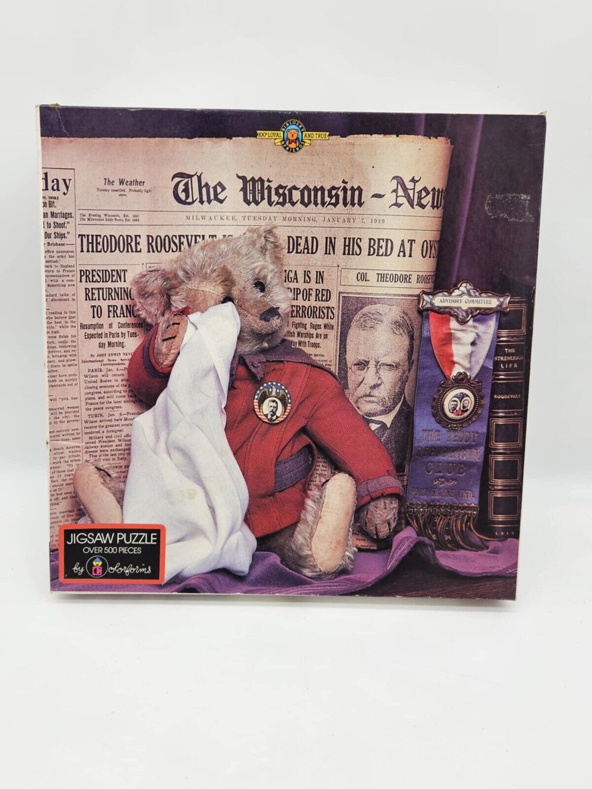 Teddy Bear President Theodore Roosevelt Vintage Jigsaw Puzzle 500+ Pcs Complete