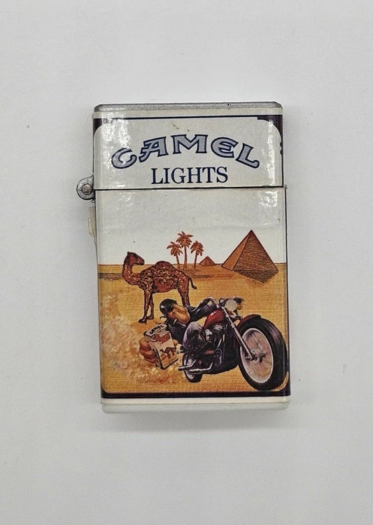 CAMEL LIGHTS JOE CAMEL IN EGYPT BUTANE Cigarette Pack LIGHTER Sparks