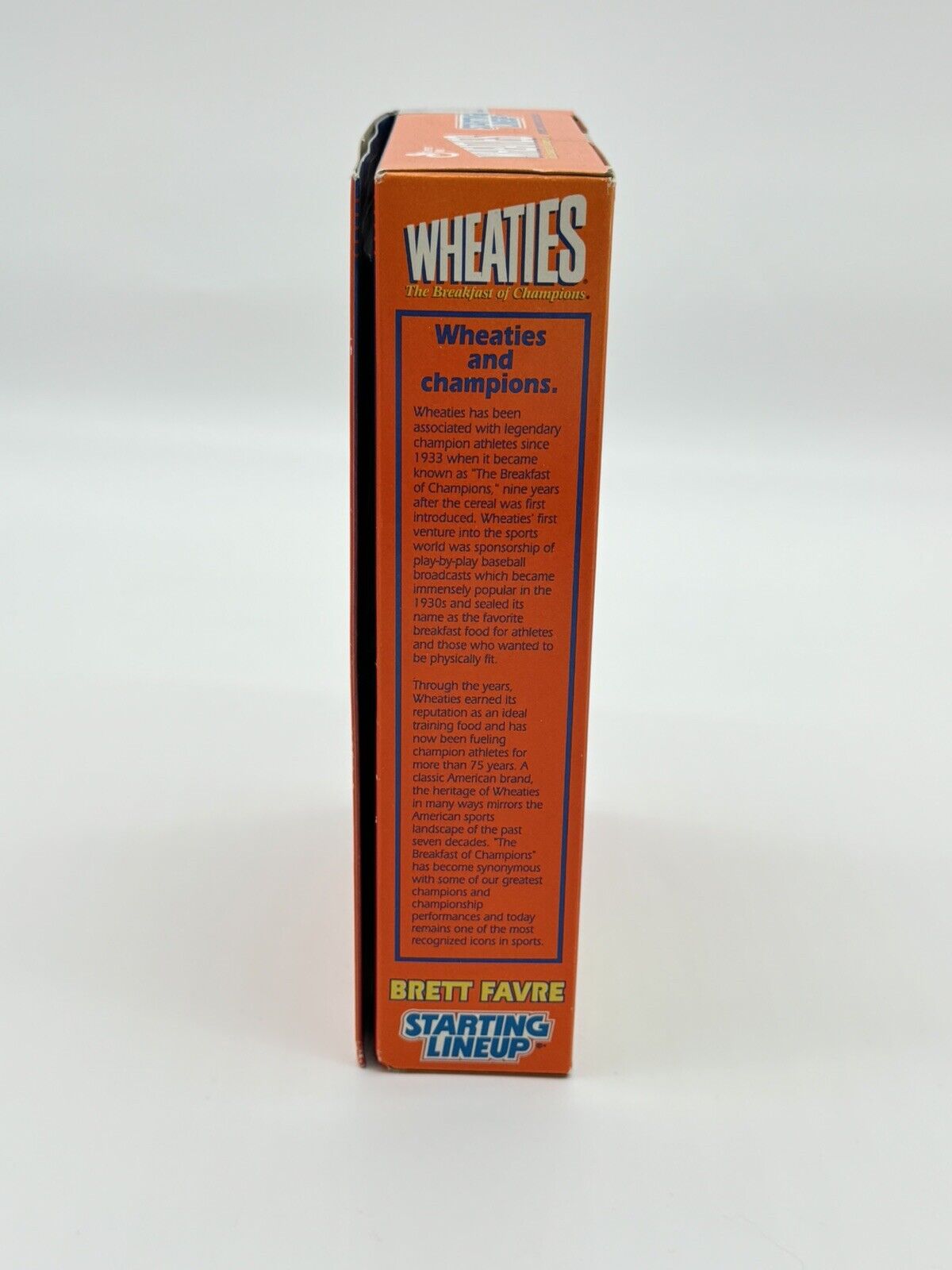 NFL Football Green Bay Packers Brett Favre Starting Lineup Figure Wheaties Box