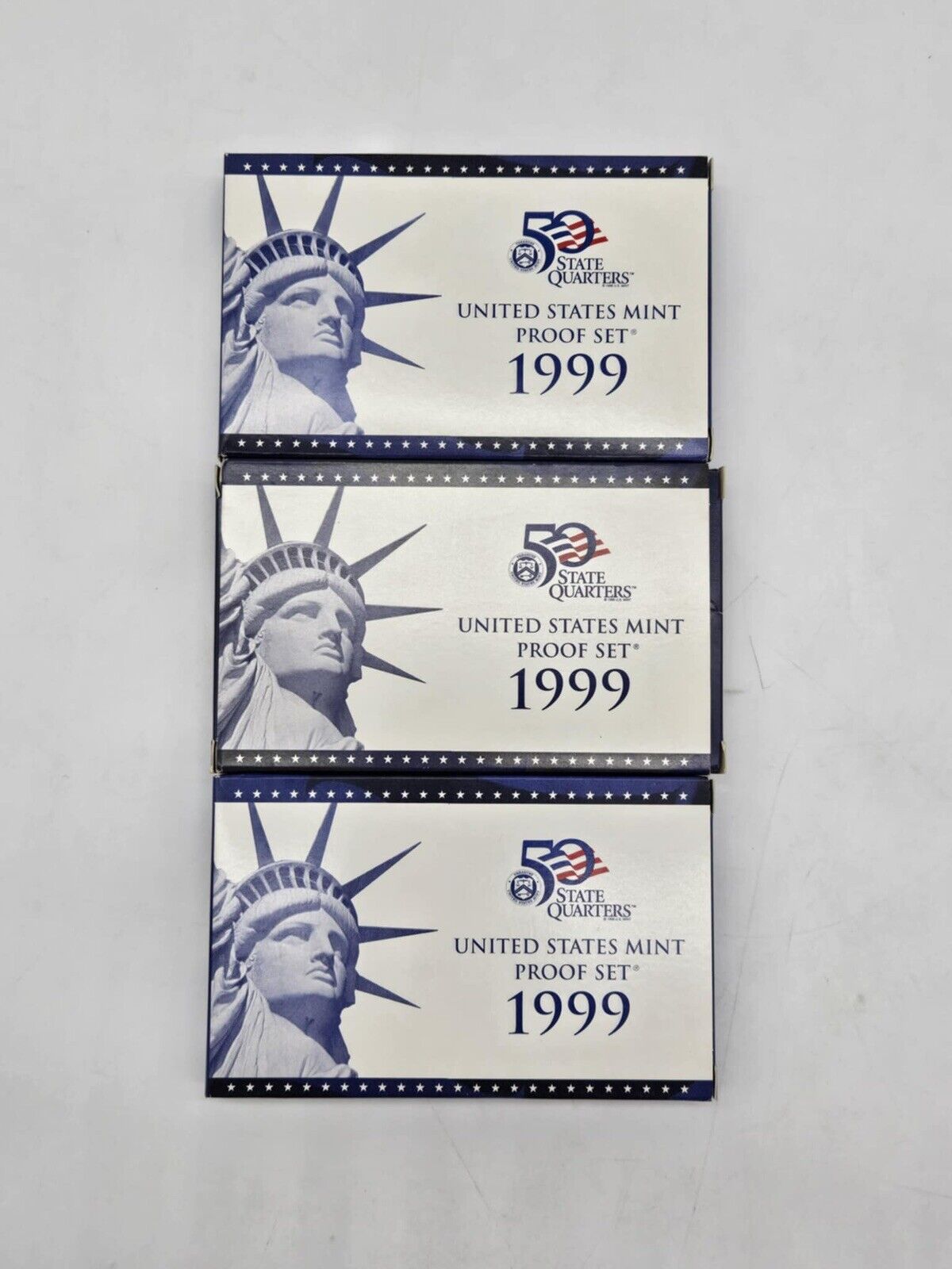 Lot of 3 Uncirculated 1999 Coins Clad Proof Set U.S. Mint  (JB01)