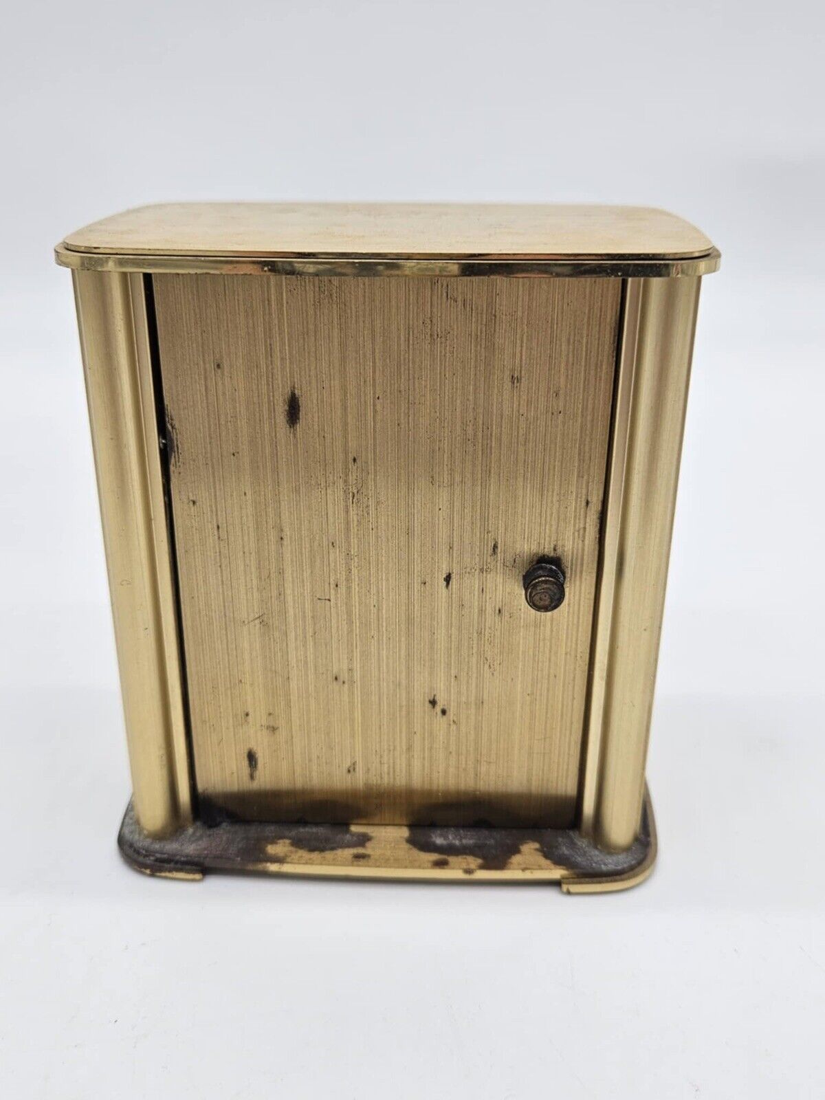 Tiffany & Co Brushed Gold Tone Porfolio Desktop Clock