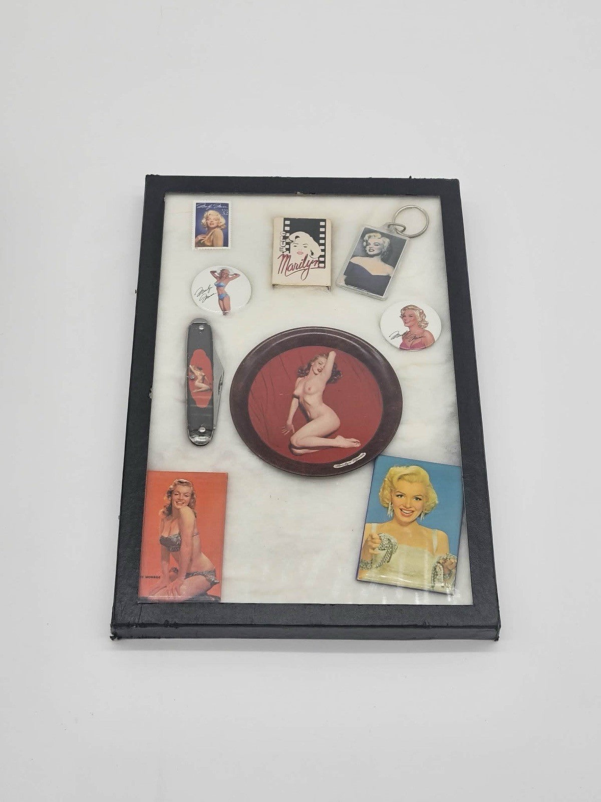 Vintage Marilyn Monroe Collectibles Gift Set Shadow Box Display