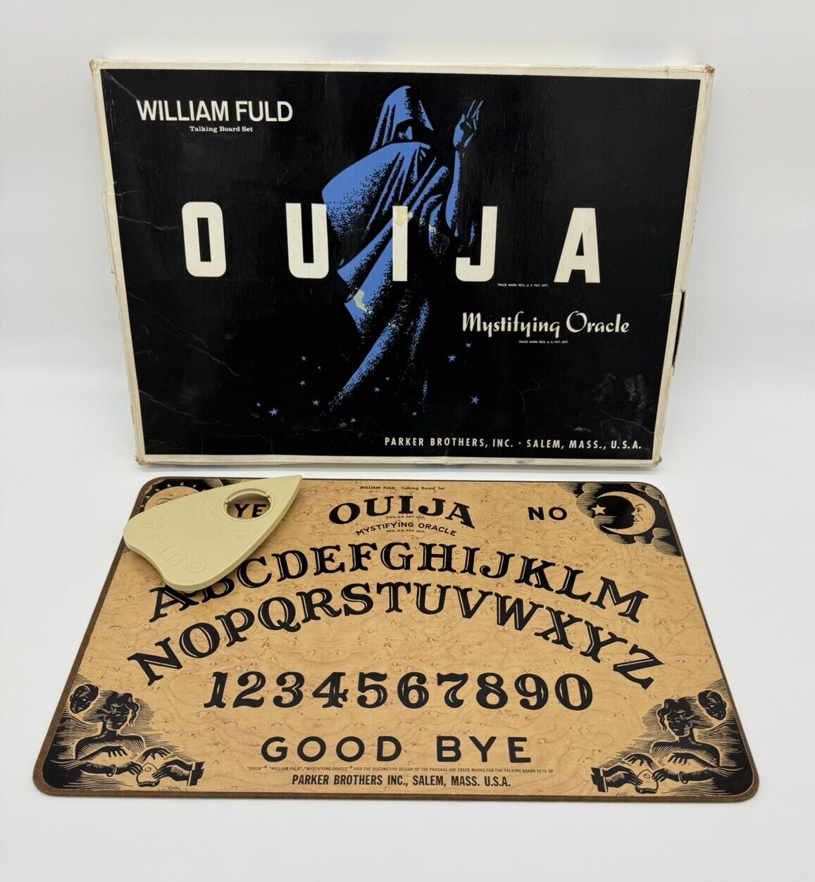 Vintage 1960's Parker Brothers William Fuld Ouija talking board game