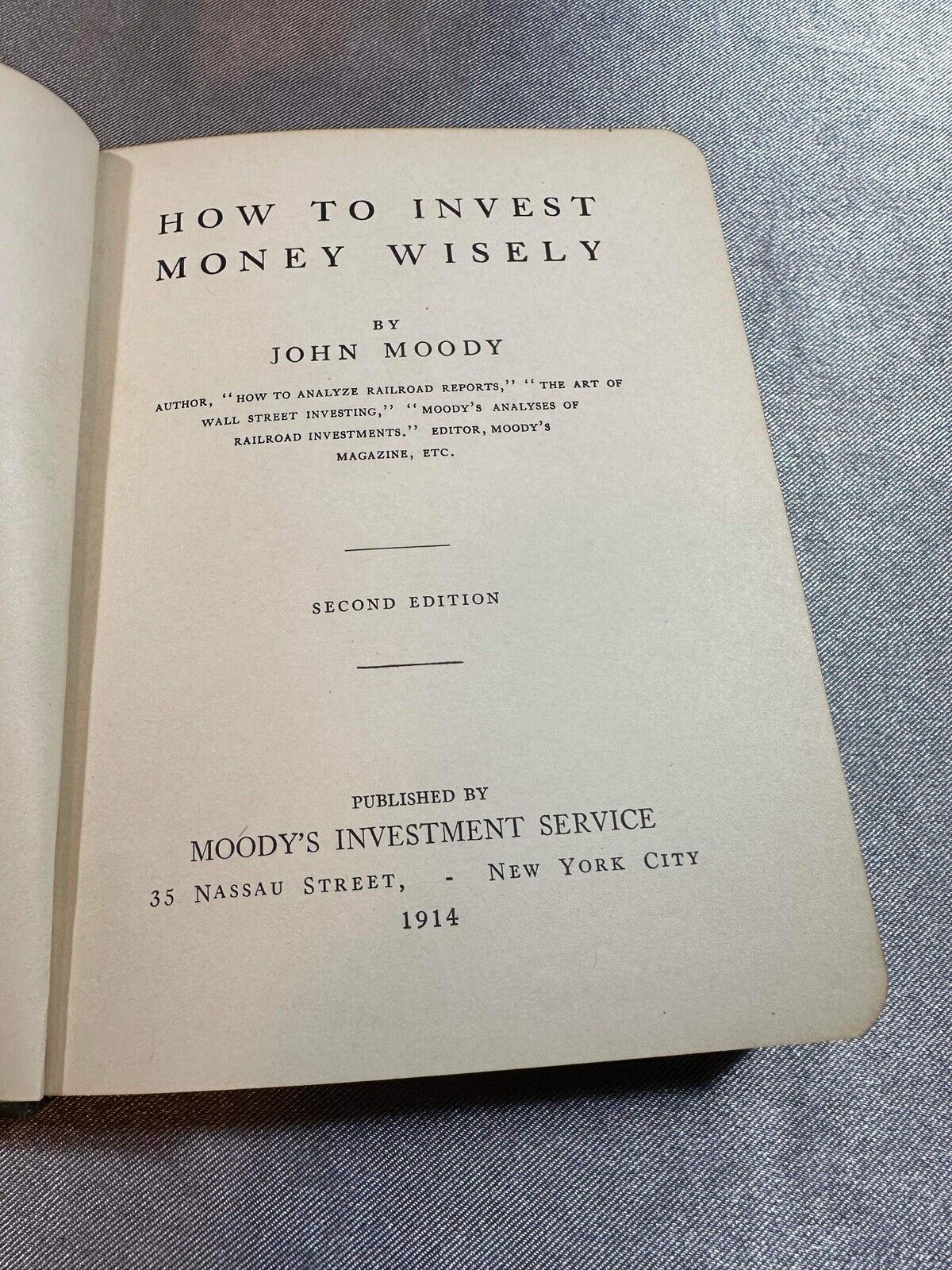 How to invest money wisely by Moody, John, 1914