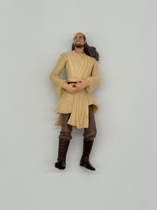 Star Wars Qui Gon Jinn 1996 Vintage Jedi Hero Hasbro Toy Liam Neeson 4" #33