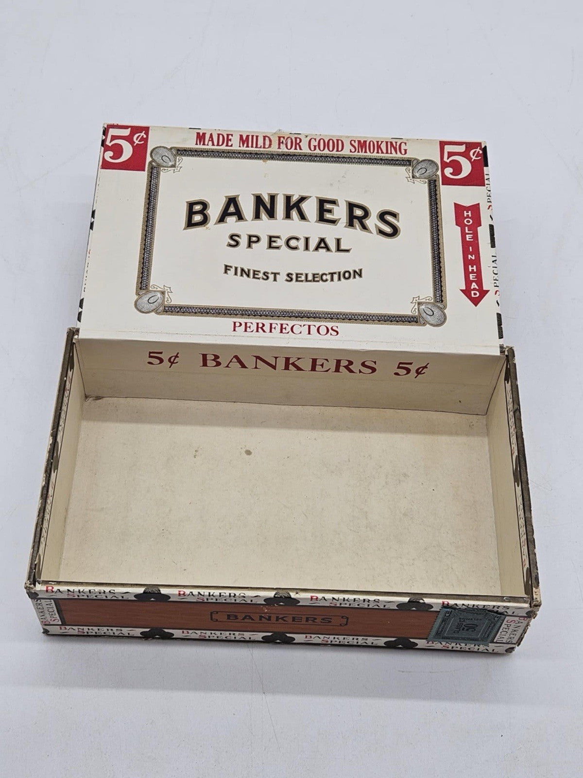 Vintage 1910s Bankers Special Cigar Box
