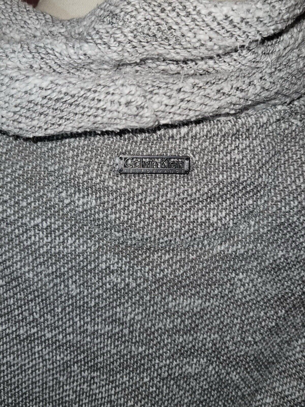 Calvin Klein Performance Quick Dry Sweater Cowl Neck Kangaroo Pocket Sz L