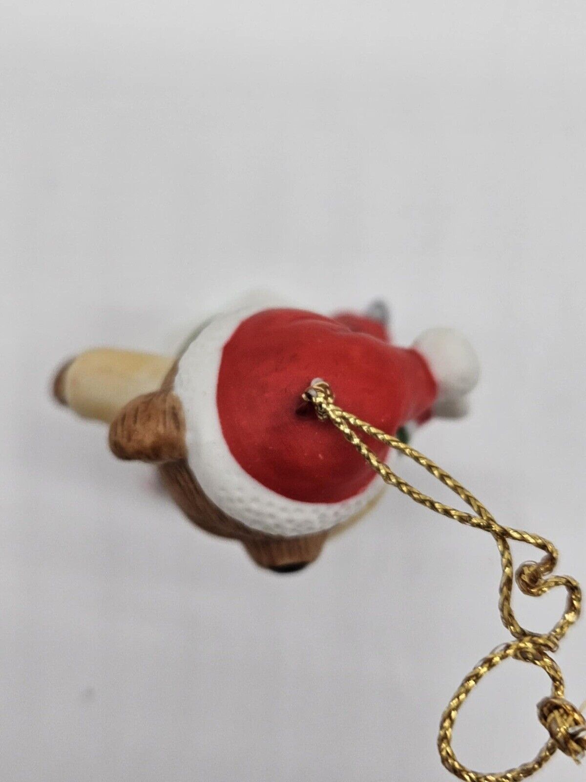 Vintage Pair Homco Bear Christmas Ornaments Skater Skier 5513 Home Interiors