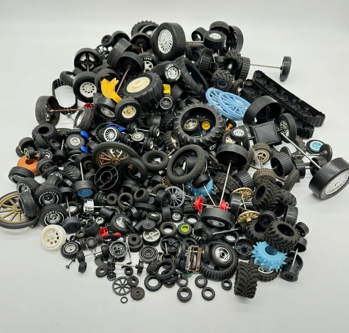 Vintage Huge Lot Of Toy Tires & Wheels