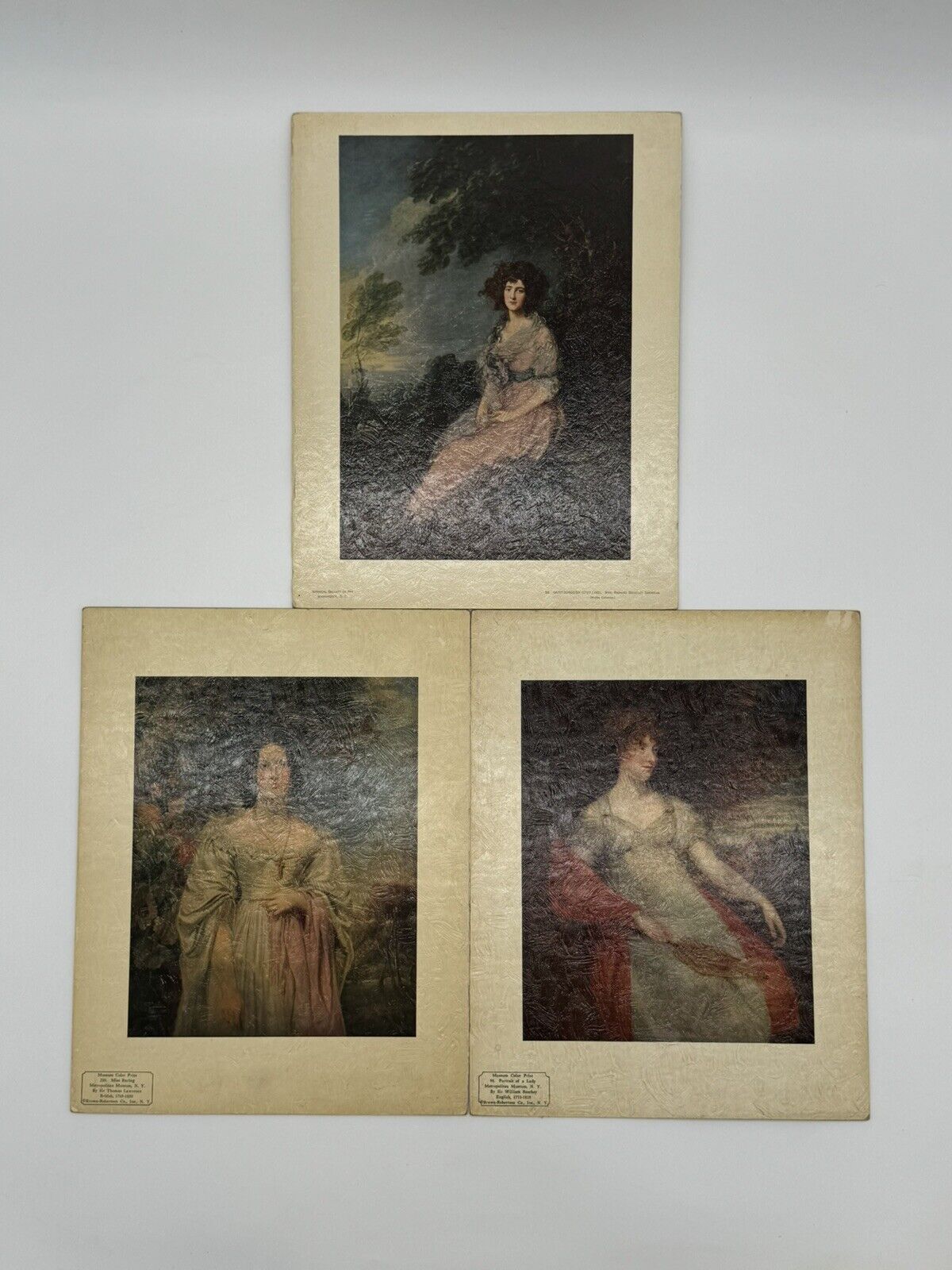 LOT of 3 Thomas Gainsborough NGA Gravure Art Prints 11x14 Museum Board ￼