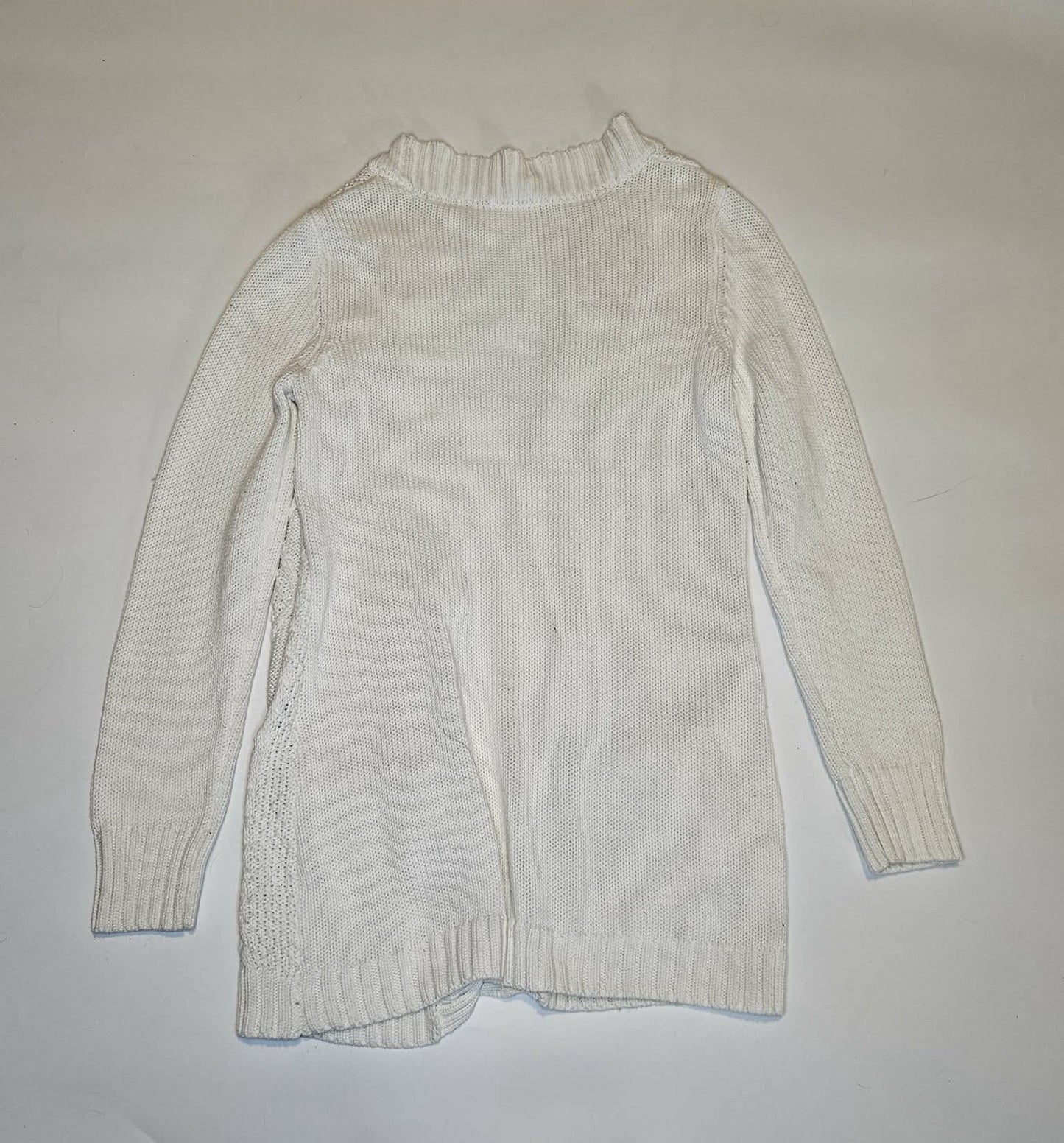 Venus Ivory Cable Knit Button-Front Cardigan Sweater Size M