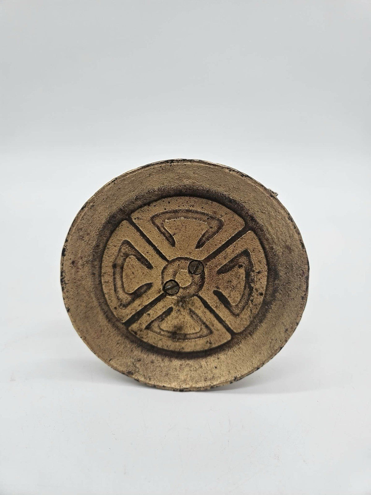 Vintage Gourmet Royale Ltd. Cast Iron Candle Holder For Candles Up To 3-1/4” Dia