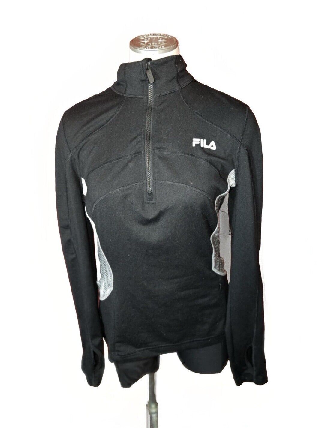 Fila Sport Shirt Womens Small Running Long Sleeve Activewear Pullover Collar