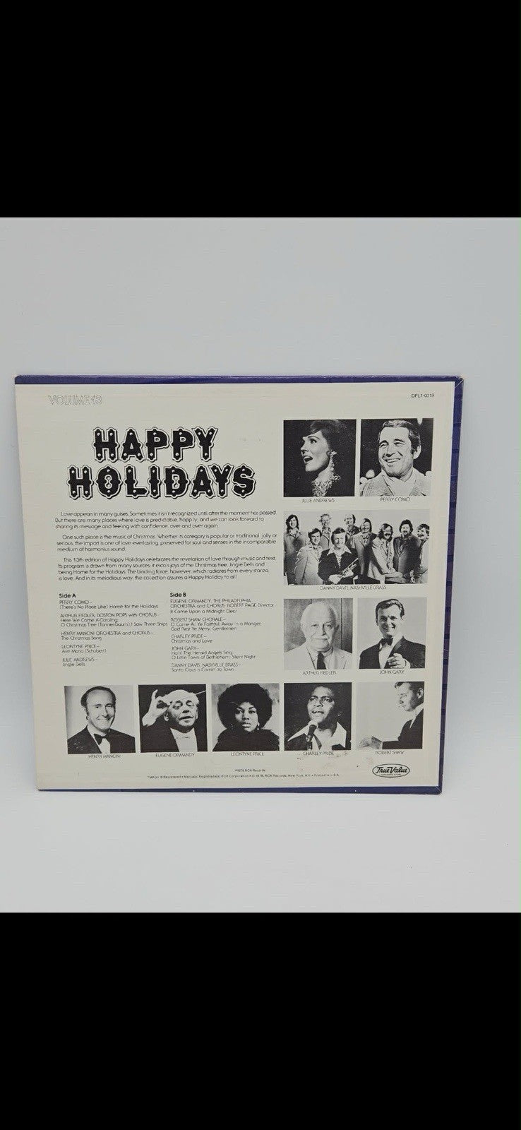 Happy Holidays True Value Special Christmas Album. Volume 13.