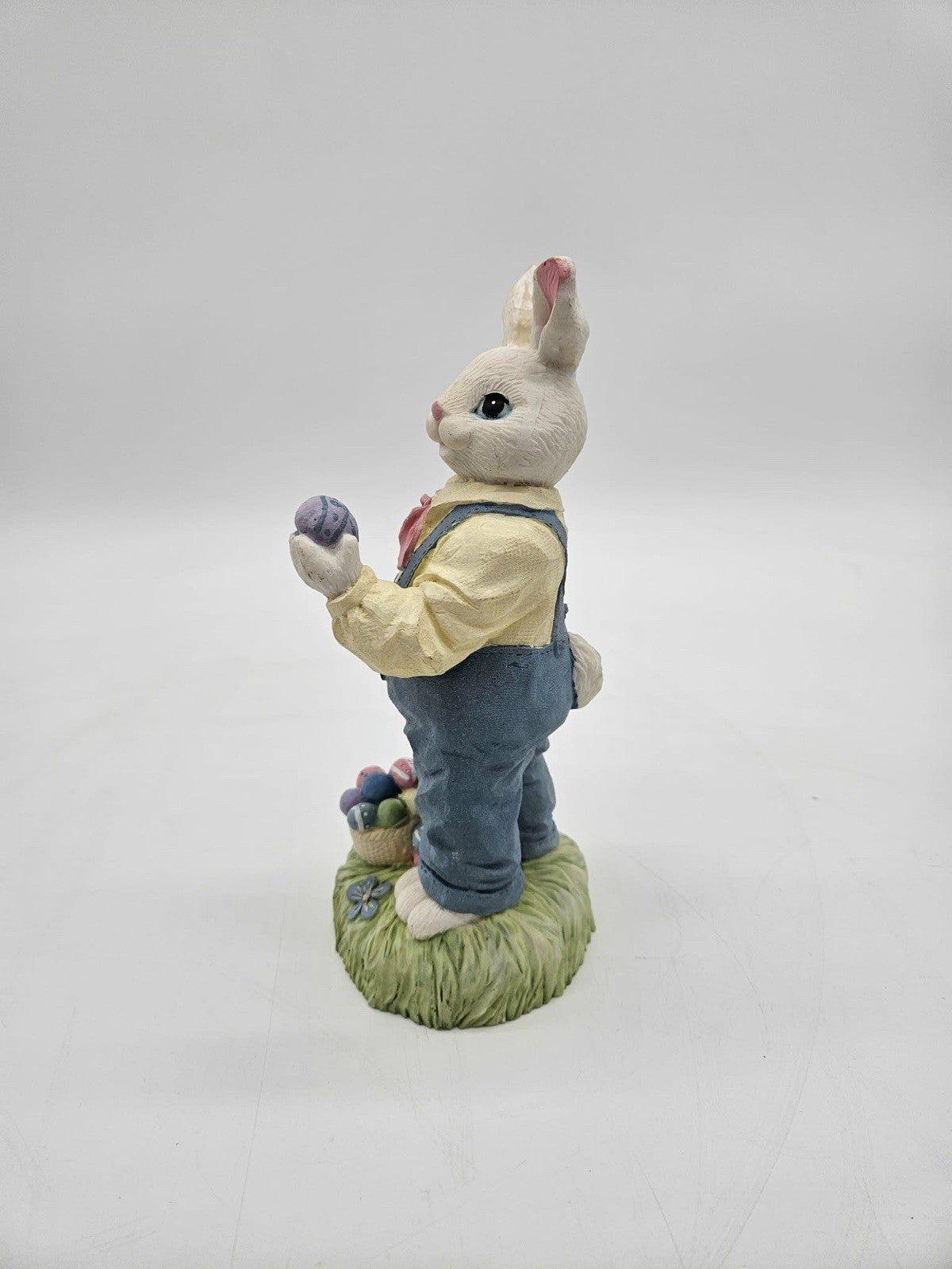 Easter Bunny Painting Eggs Resin Figurine Spring Decor