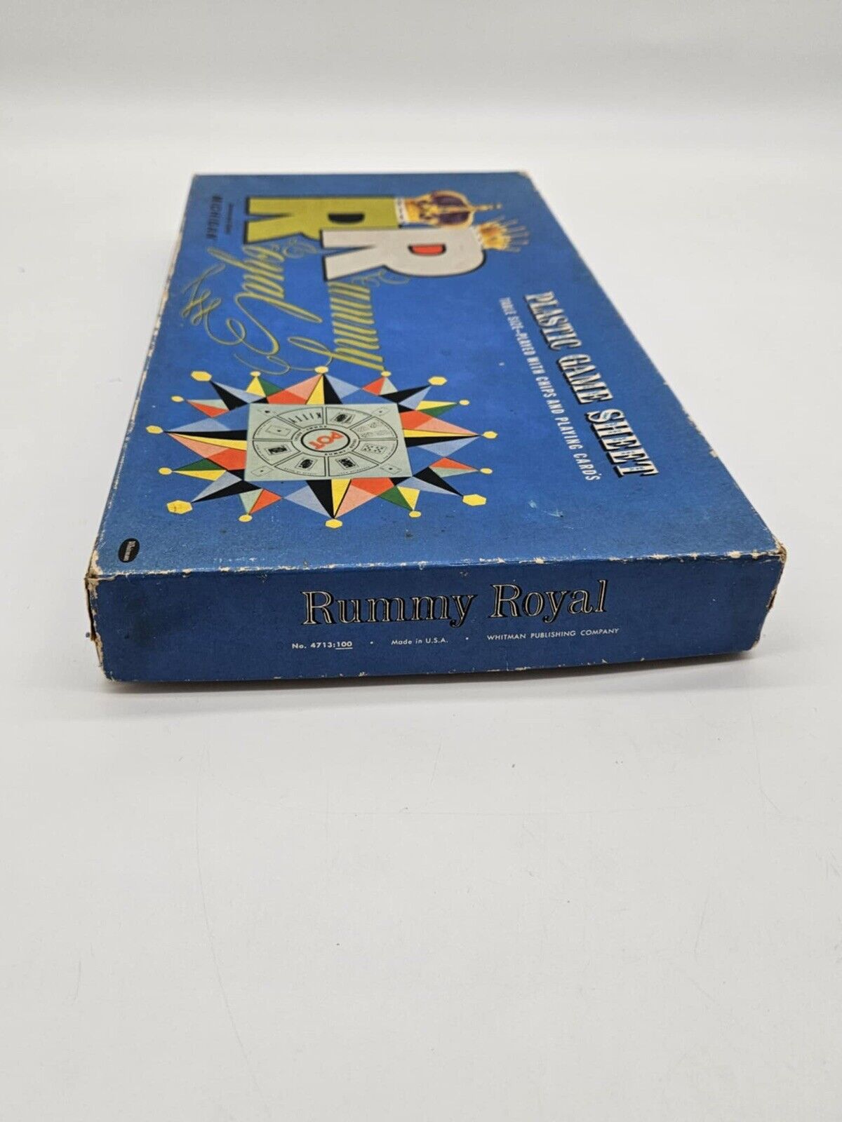 Vintage 1960's Whitman Publishing Company Rummy Royal Mat Game Sheet in Box 4713