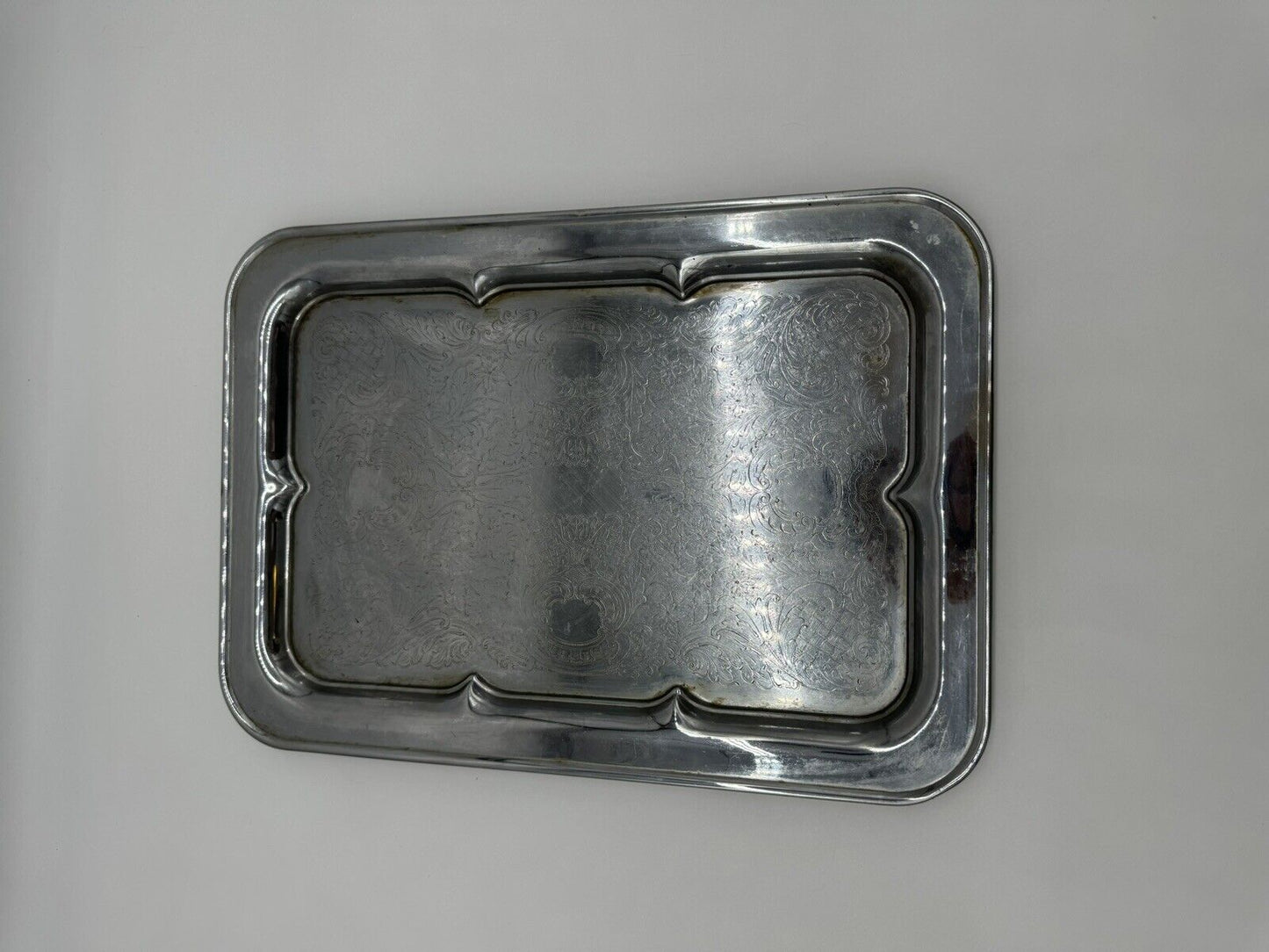 Vtg Danny Wilson Original Chrome Teapot, Creamer, Covered Sugar & Serving Tray