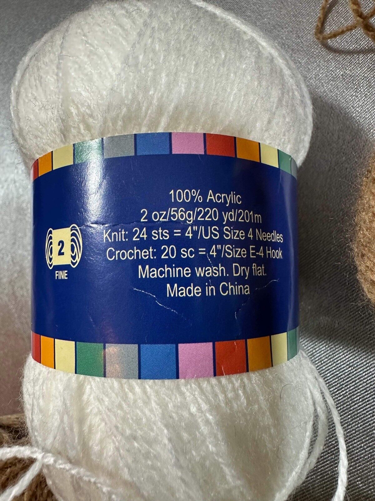 Herrschners 2 ply Afghan YARN mixed LOT of 6