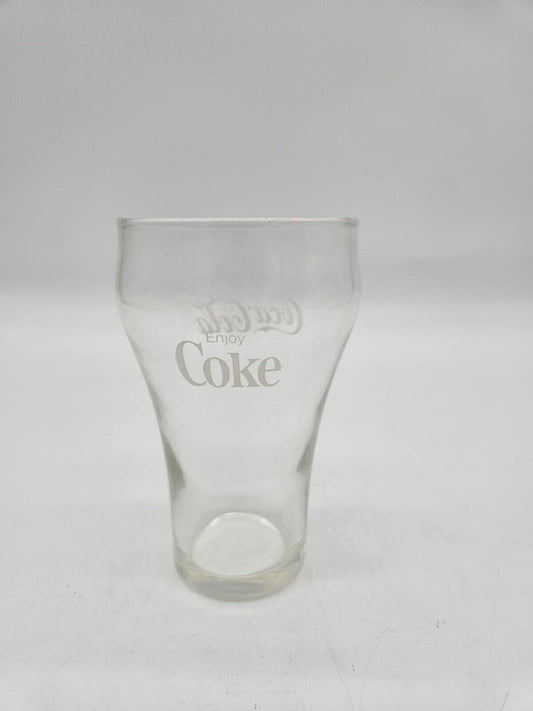(1) Vintage LIBBEY COCA COLA Drinking Glass Clear Glass with White Logo 6 oz