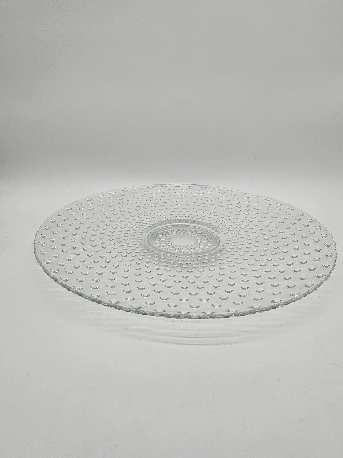 Vintage Clear Federal Glass Bubble Footed Cake Plate 11.25" Tray