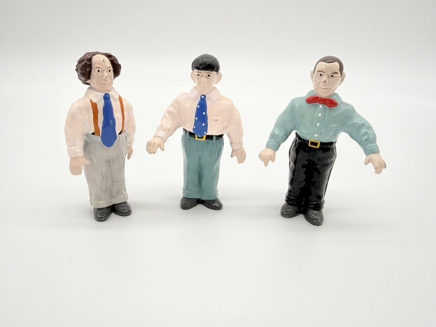 1991 The Three Stooges PVC Figurines 3.75" NMP Columbia Pictures Larry Moe Curly